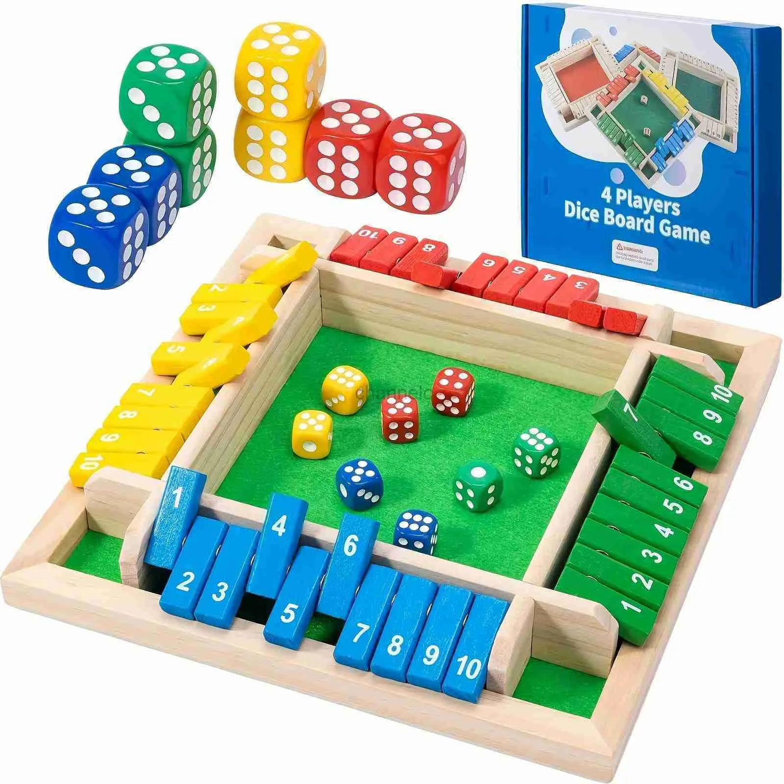 لعبة 3D Buzzles Game Wooden Board Dice Games للبالغين والأطفال 2-4 لاعب عائلة الكلاسيكيات ألعاب الإصدار اللوحي لحفل الفصول الدراسية أو الحانة 240419