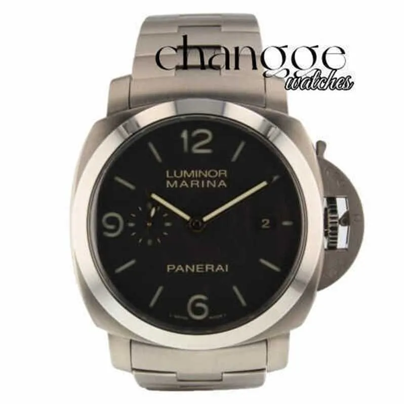 Männer luxuriös hochwertige automatische mechanische Uhr Peneei Luminous Mari n A Titanium Pam00352 Herren Automatic Watch Gurt Hülle 44mm