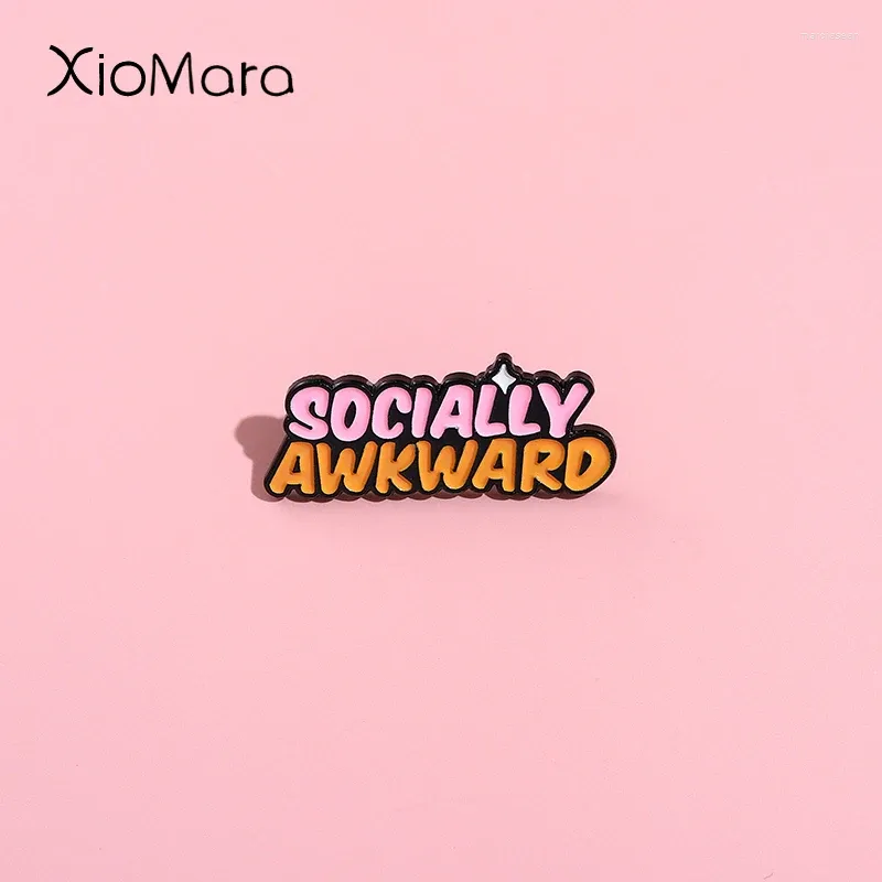 Spille socialmente imbarazzante smalto Pin Phobia sociale Anti citazioni per cappelli di backpack badge di lapel