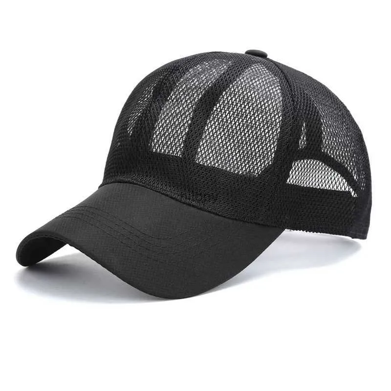 Ball Caps Baseball Cap Men Dames Zomer Solid dunne volle gaas draagbare snel droge ademende zon hoed tennis lopende wandelcamping