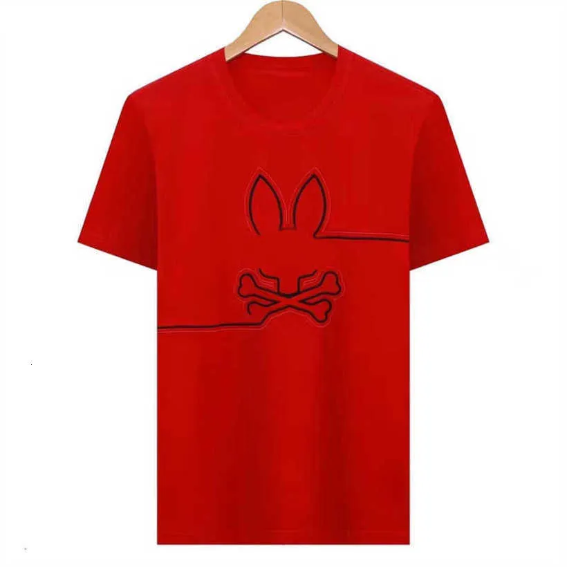 Psychological Rabbit Mens à manches courtes T-shirts Polo décontracté Polo Animal Imprimé Lovers de haute qualité