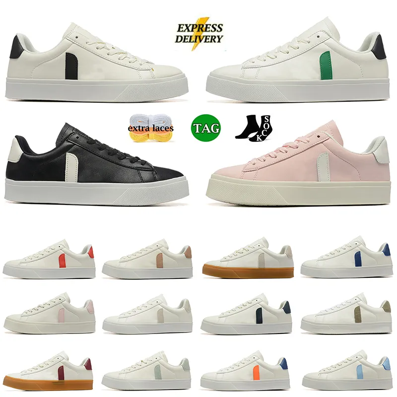 Original Low Top Leather Flat Casual Shoes Sneakers Designer Women Mens Platform Campo Lows ChromeFree Black White Pink Dhagte Loafers Jogging Trainers 36-45