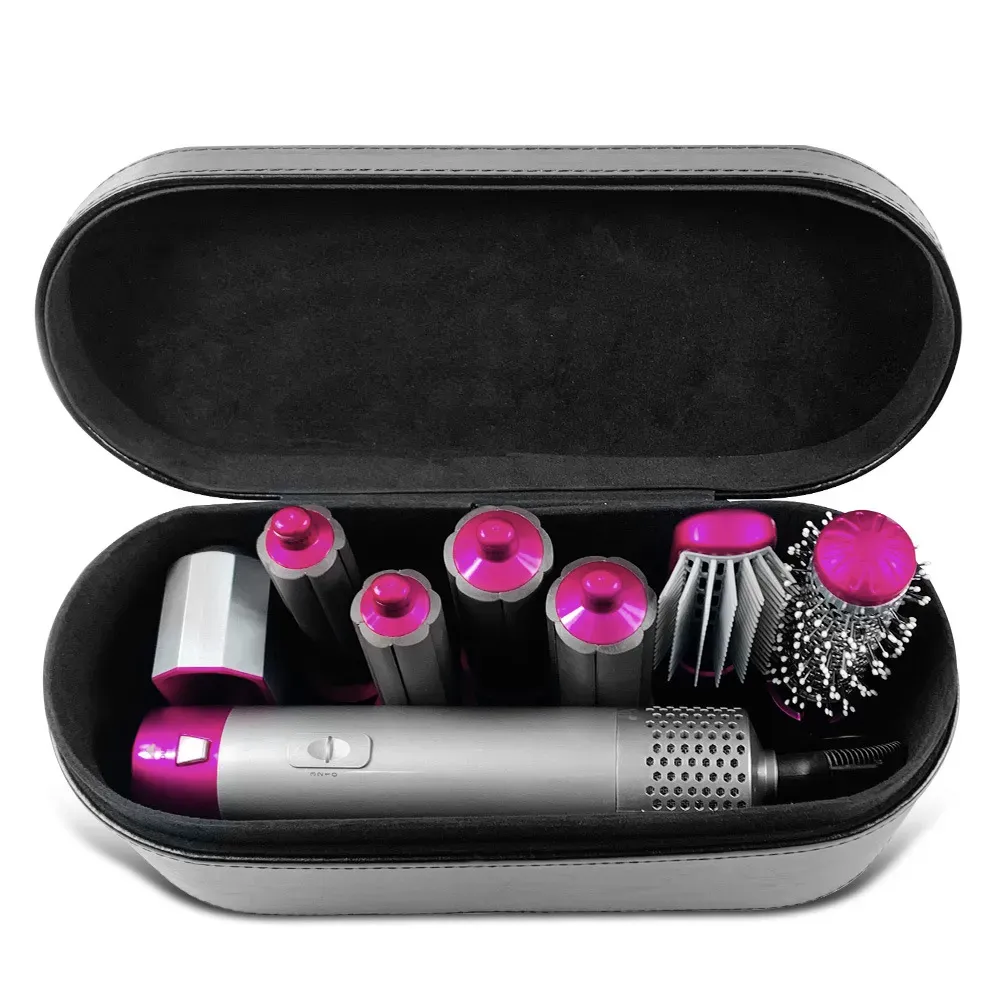 Irons Hair Care & Styling Tools Leather Box Curling Irons 7 In 1 One Step Hair Dryer Volumizer Rotating dryer Curler Comb Brush Dryers F