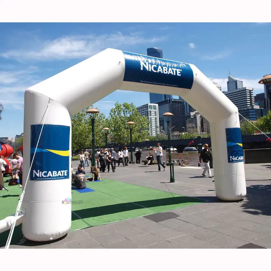 Bridge Custom Print Advertising Inflatable Race Arch Entrance, Dye SubliMation Print Big Pluate Bow Archway, Inflation Semicir Sports EV