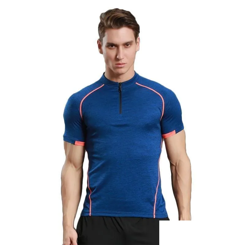 Cheerleading Mens Fashion Sports Semi-zipper Tops Drop Livrot Outdoors Athletic Outdoor Acs Dhtgk