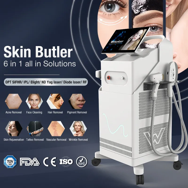 Hoge krachtige QSwitch Nd Yag Laser Tattoo Removal Machine Opt Shr iPl Skin Herjuvenation Acne Removal Beauty Equipment