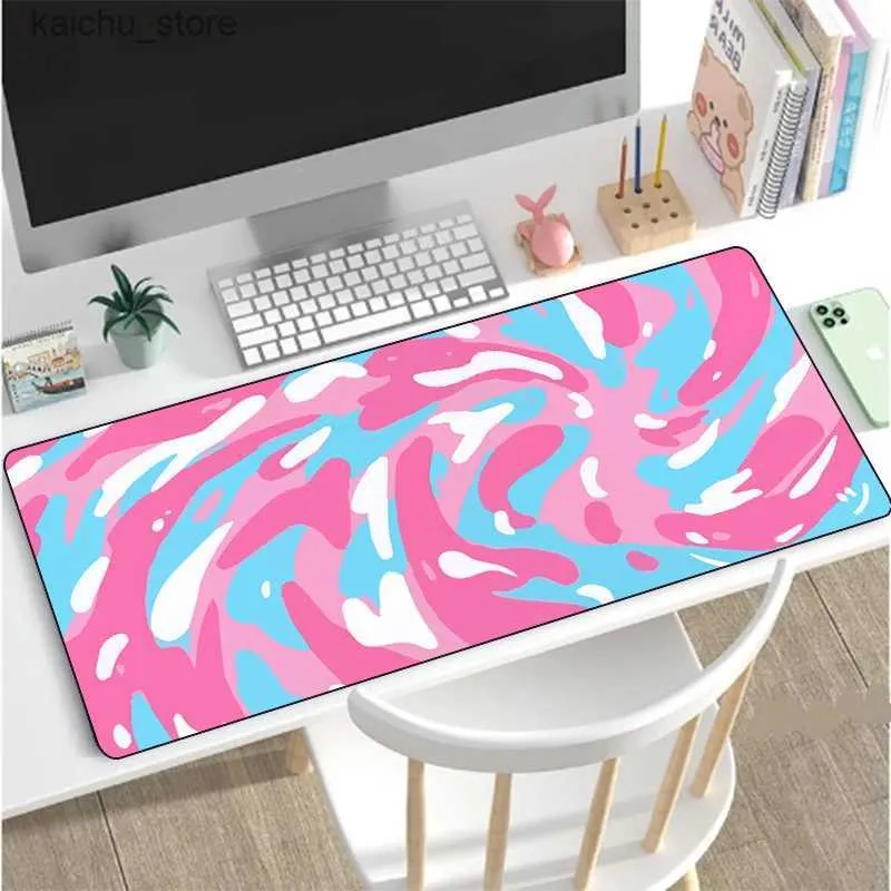 Maus Padwrist ruhen Kawaii abstraktes Spiel drehen große 600x300 -mm -Spieler Teppich Computer Desktop Keyboard Pad Mouse Pad Y240419