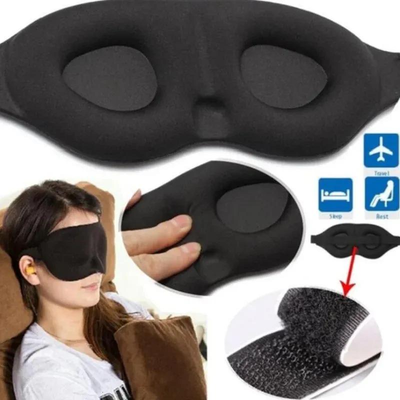 Masque oculaire de couchage 3D Voyage Aid de repos à la vue Patched Padred Soup Souple Sleep Bountrolt Eye Relax Massageur 240419