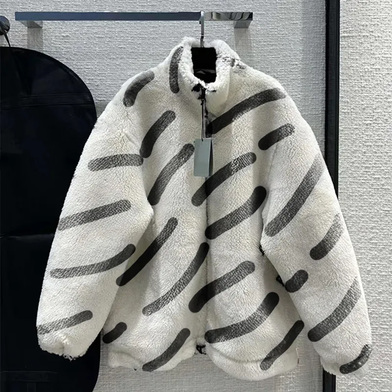 Luxury Designer Lamb Wool Winter Sherpa Jacket For Men And Women