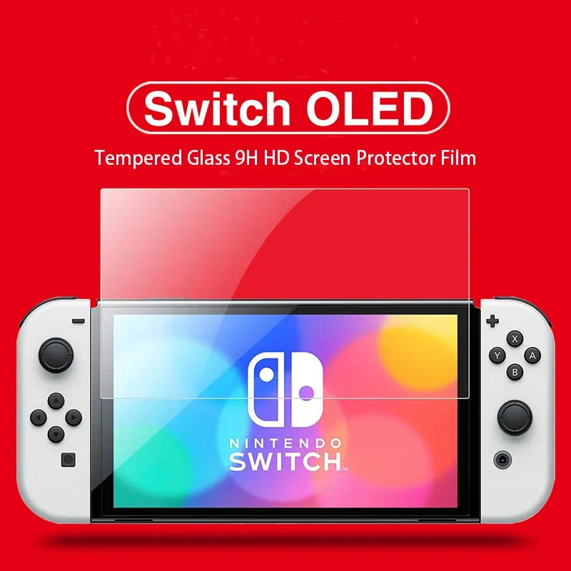 Игроки Haifva Temdered Glass 9H HD -защитная пленка для Nintendo Switch OLED Scrector для аксессуаров Switch OLED Game