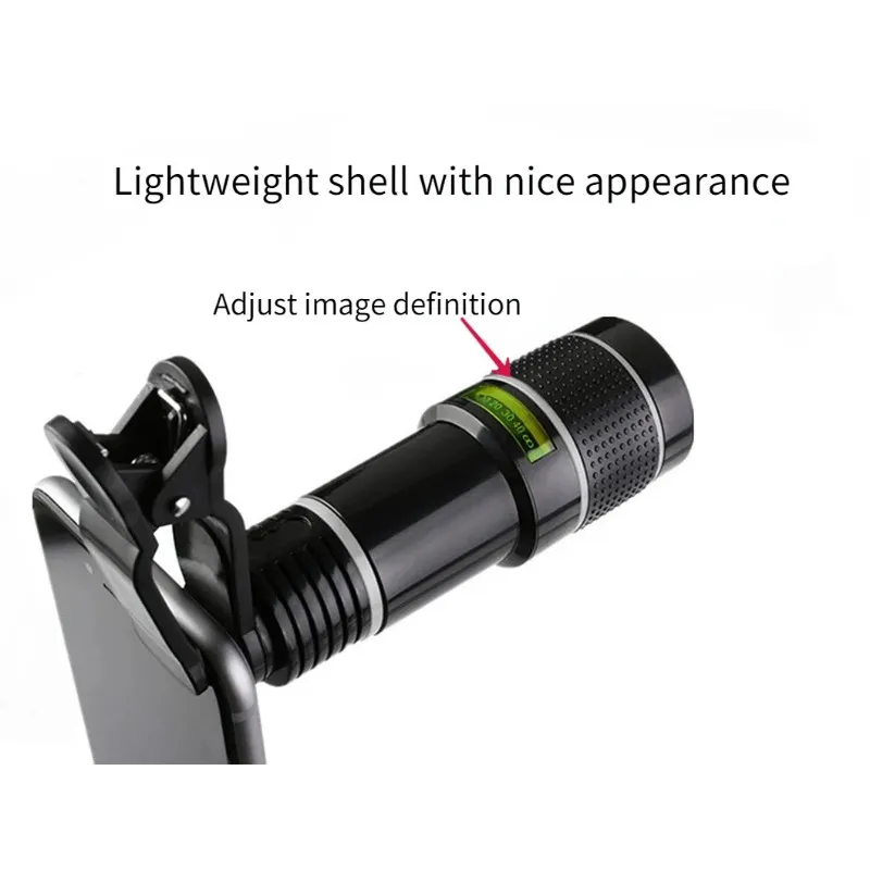 20X Zoom Mobile Phone Lens 360 Degrees Wide Angle Len Camera Kits for Samsung Xiaomi Huawei Clip Camera Lens