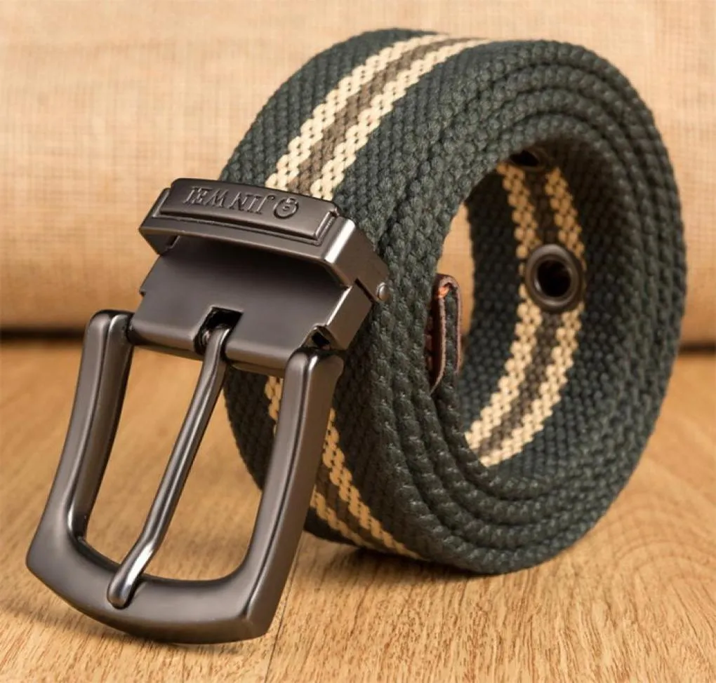 Bälten Mens Needle Buckle Canvas Bälten utomhus tjockt stickat tygbälte förlängande kvinnors student midjeband Anpassade längdbälten GL3911736