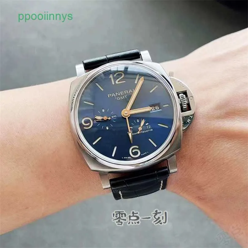 Panerei Mens luminors Marina Wristwatches Mechanical Automatic Watch Certificate Box Box Paneriss完全自動機械式時計メンズブループレート