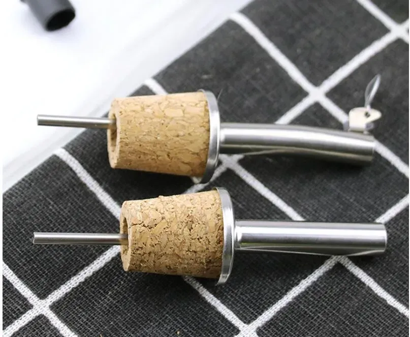 Wooden Cork Red Wine Pourer Oil Champagne Wine Bottle Stopper Plug Wine-tasting Tools Pourers Party Supplies