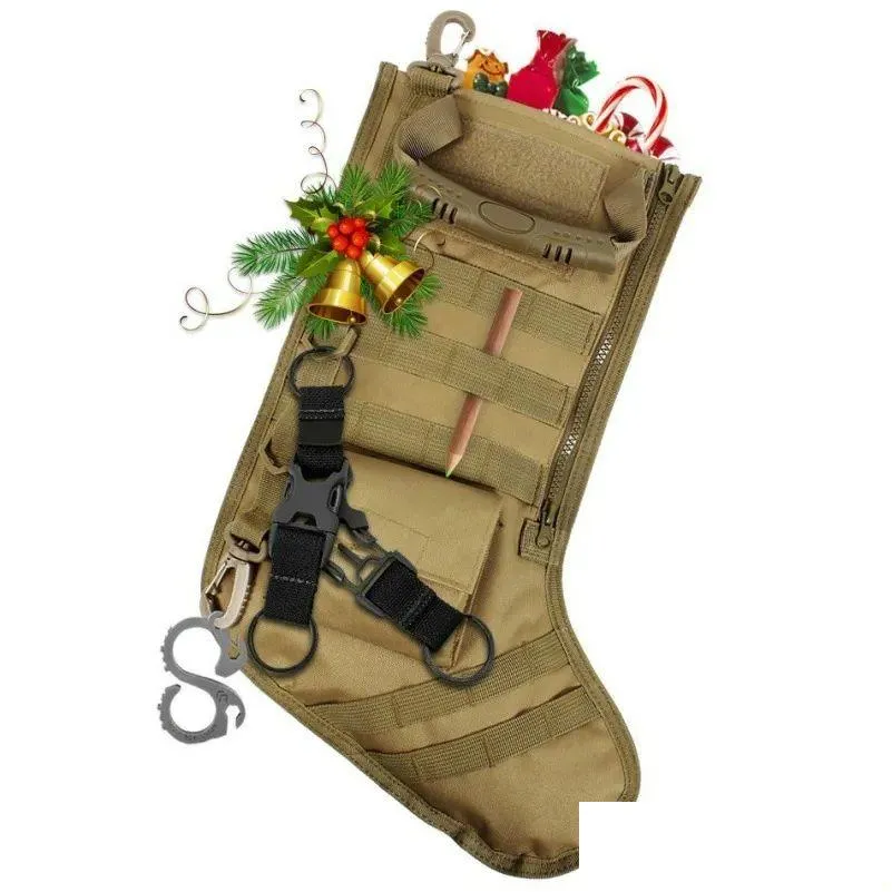 クリスマスの装飾戦術的なモルの父ストッキングバッグダンプドロップポーチ収納バッグミリタリーハンティングマガジンチェリストマデルdh3to