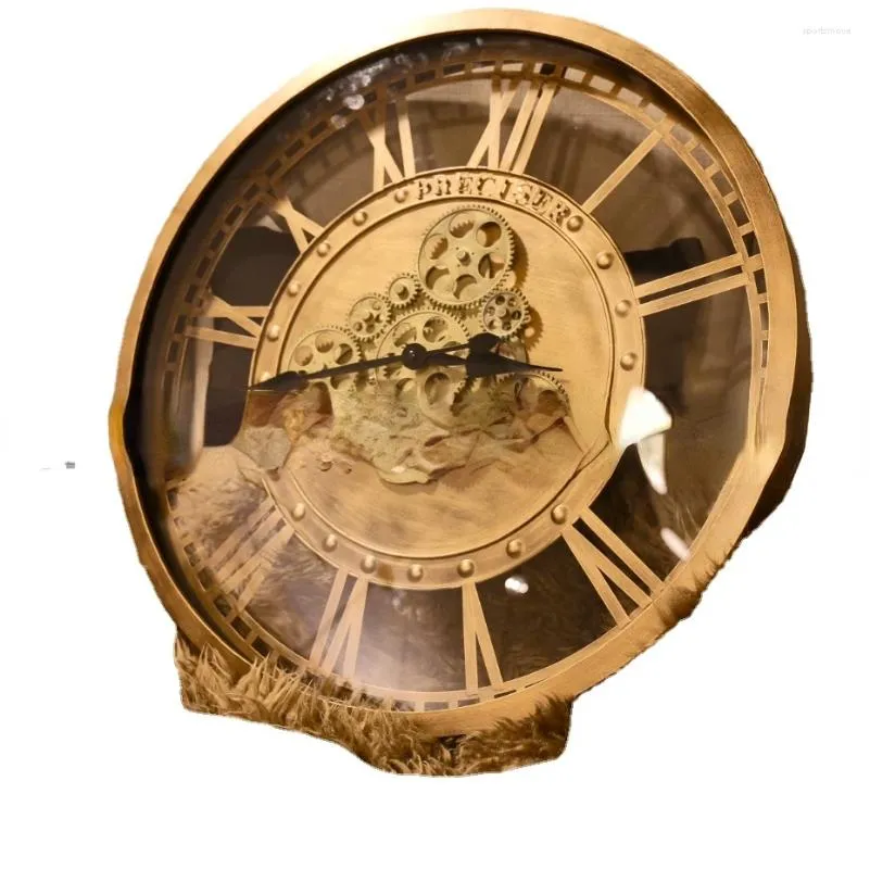 Tale da tabela precise arte de metal de metal inoxidável relógio de parede vintage clássica