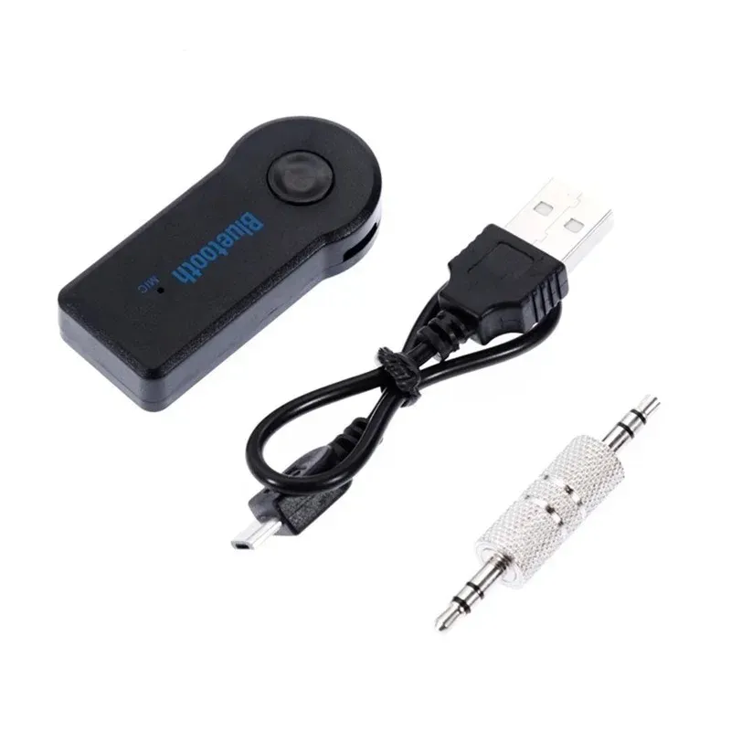 2024 Bijgewerkt 5.0 Bluetooth Audio -ontvanger Zender Mini Bluetooth Stereo Aux USB voor pc -hoofdtelefoonauto Handfree draadloze adapter voor mini Bluetooth stereo -adapter