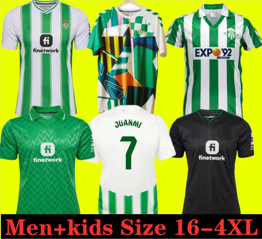 2023/2024 Real Betis Isco Soccer Jerseys Spring Festival Pre-Match 23 24 Joaquin Fekir B.Iglesias Canales Willian J Shirt William Juanmi Football Unform Kids