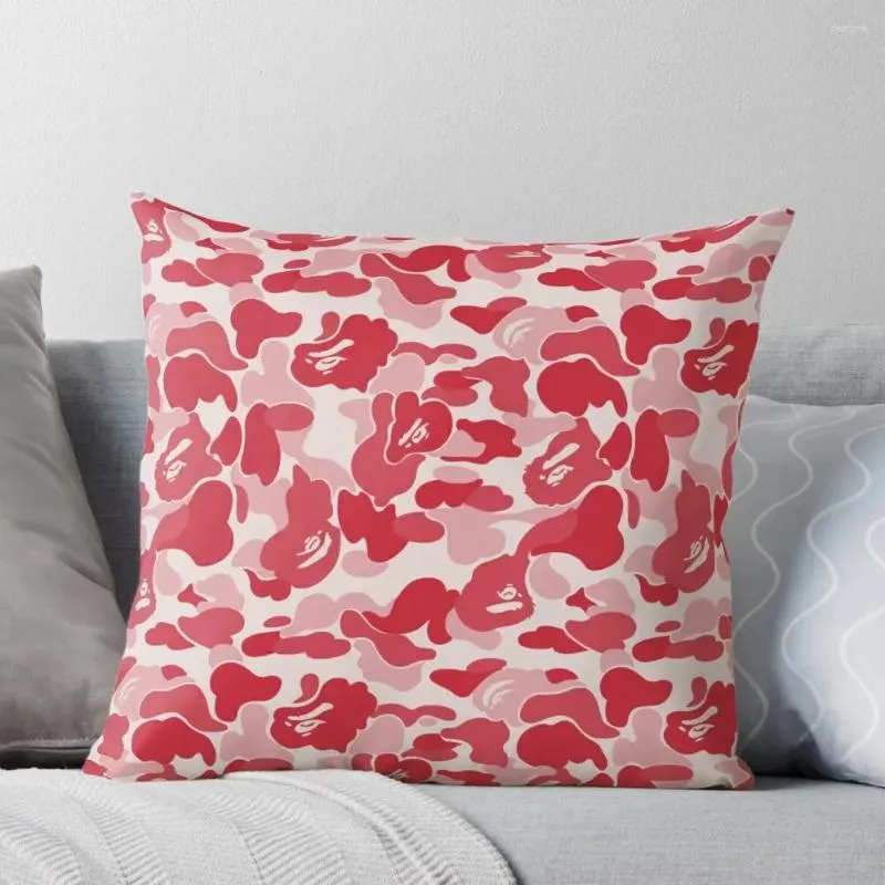 Oreiller rose girly camouflage design jet Noël pour les articles de décoration de chambre à domicile