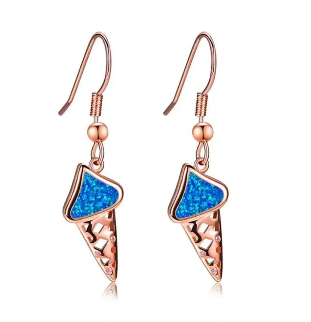 Lustre de lustre boho brincos de queda de opala azul feminina cor de ouro rosa cor de prata de prata vintage creme para womendangle Chande6681921