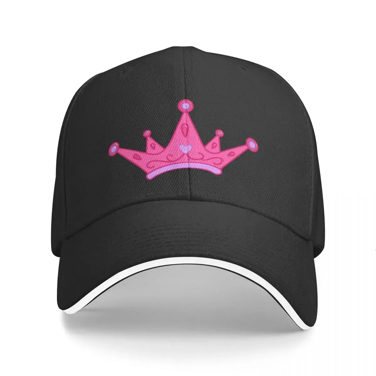 Y2K Pink Princess Tiara purple Baseball Cap Military Cap Man Sunhat Wild Ball Hat For Men Womens 240411