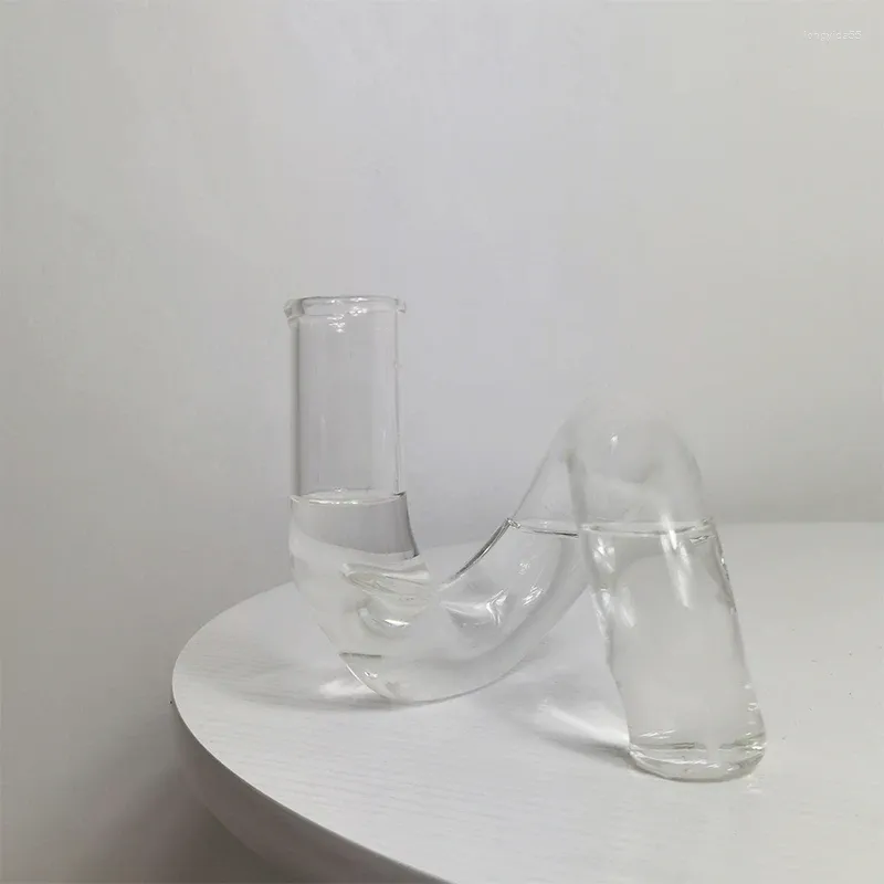 Vaser blomma vas för nordisk stil hem dekor glas dekorativ bordsskiva terrarium bord prydnader handgjorda