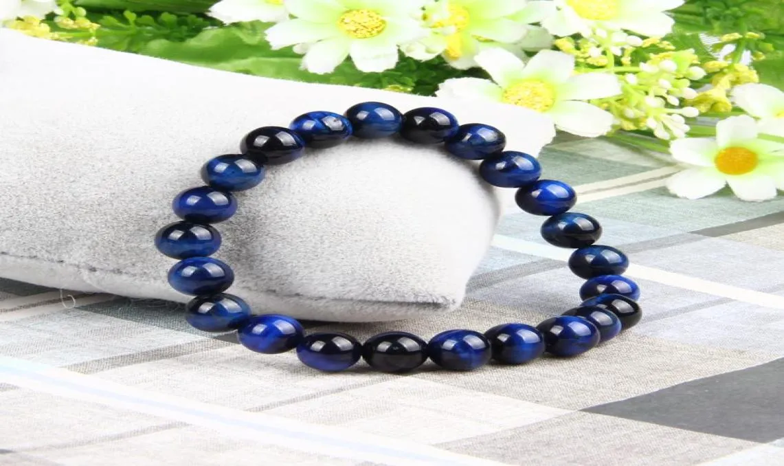 Nueva mezcla 5 Diseño Pulsera de piedra de tigre Tigre entera 10 piezas de 8 mm cuentas de piedra natural pulseras con cuentas budistas gota de regalo 1308257