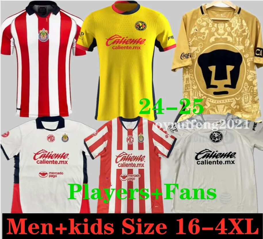 حجم S-4XL Liga MX 24 25 Club America Soccer Jerseys Leon Third 2024 2025 Mexico Leon Tijuana Tigres Unam Chivas Guadalajara Cruz Azul Football Shirts 11