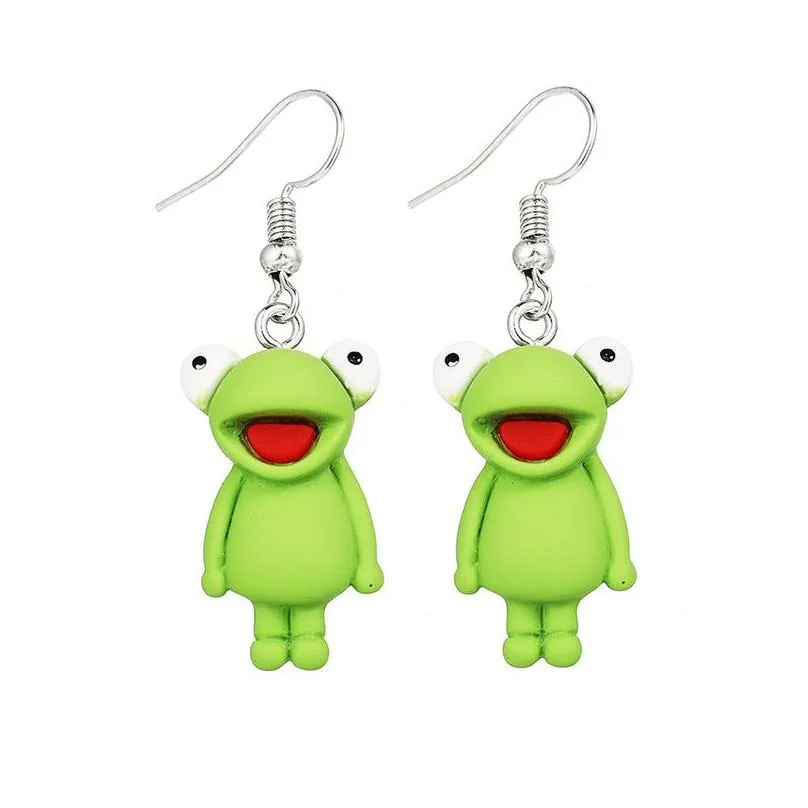 Charme d'été mignon mignon canard blanc nuage acrylique boucles d'oreilles grenouille nuages délicats pour les femmes bijoux d'oreille bijoux en gros cadeaux drop déliv dhtlv