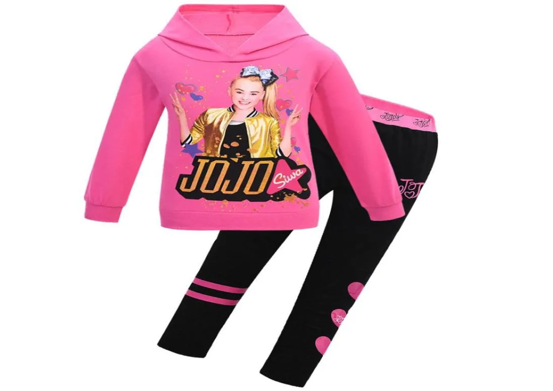 Девочки Jojo Siwa Baby Kids Sets Зимняя одежда Tshirtpants 2pcs с длинным рукавом на сайте на сайте весенние толчки подростки для девочек рентгеновские рождественские