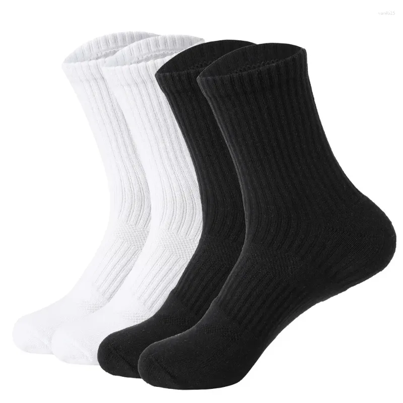 Herrensocken 5 Paare/Los Männer Handtücher Baumwolle atmungsaktive lange Geschäfte Harajuku Solid Gentleman Sox Sokken Outdoor Sportarten