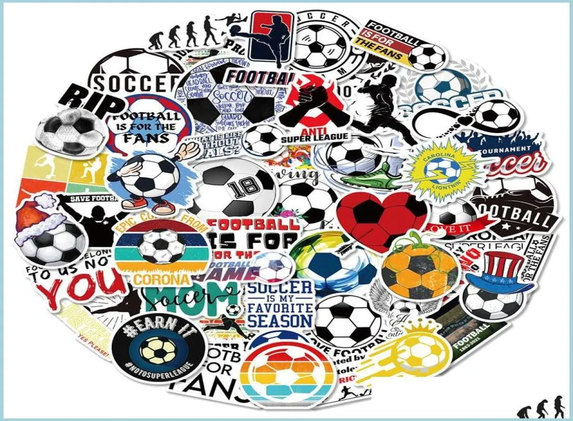 Car Stickers 50Pcs Football Sport Stickers For Laptop Skateboard Motorcycle Decals Drop Delivery 2021 Mobiles Motorcy Carstickerst7787285