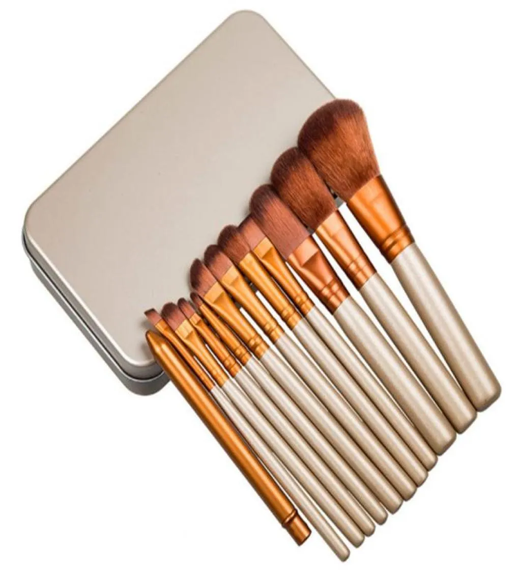 Maquillage 12 ensembles de kit de brosses de maquillage de pinceau PCSet pour le fard à paupières Blusher Cosmetic Brushes Tools RRA21054659758