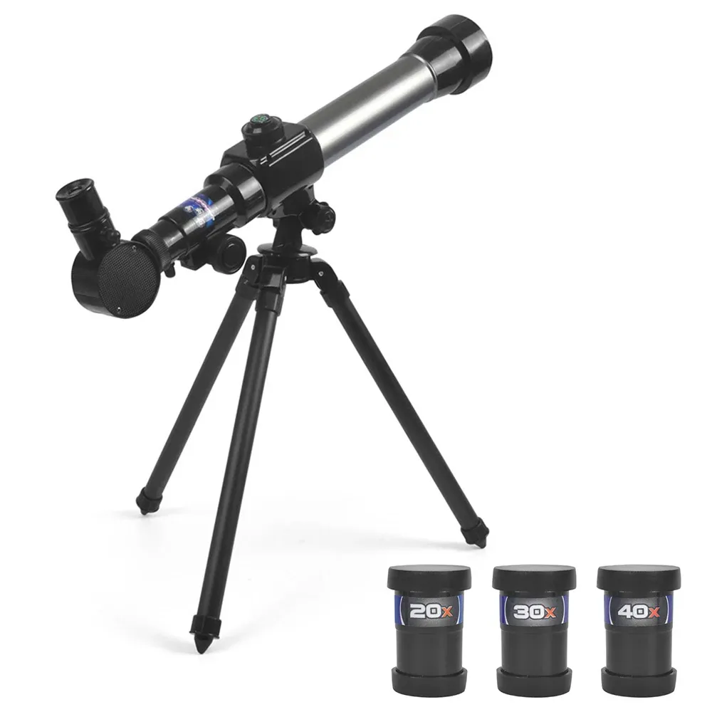 Telescopes Kids Telescope 20X30X40X Adjustable Astronomical Telescope with Tripod for Children Beginners For Outdoor Camping Hiking