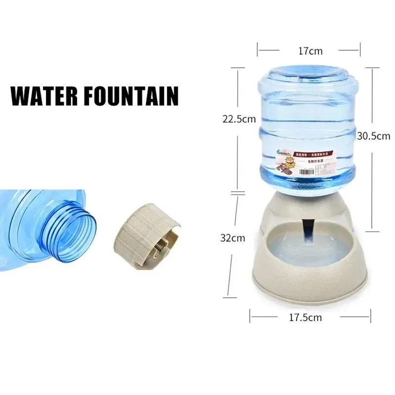 Automatisk hundmatare Waterer Högkapacitet Pet Food Bowl Gravity Water Dispenser Pet Bowl för hundkatter 3,8 L hundtillbehör