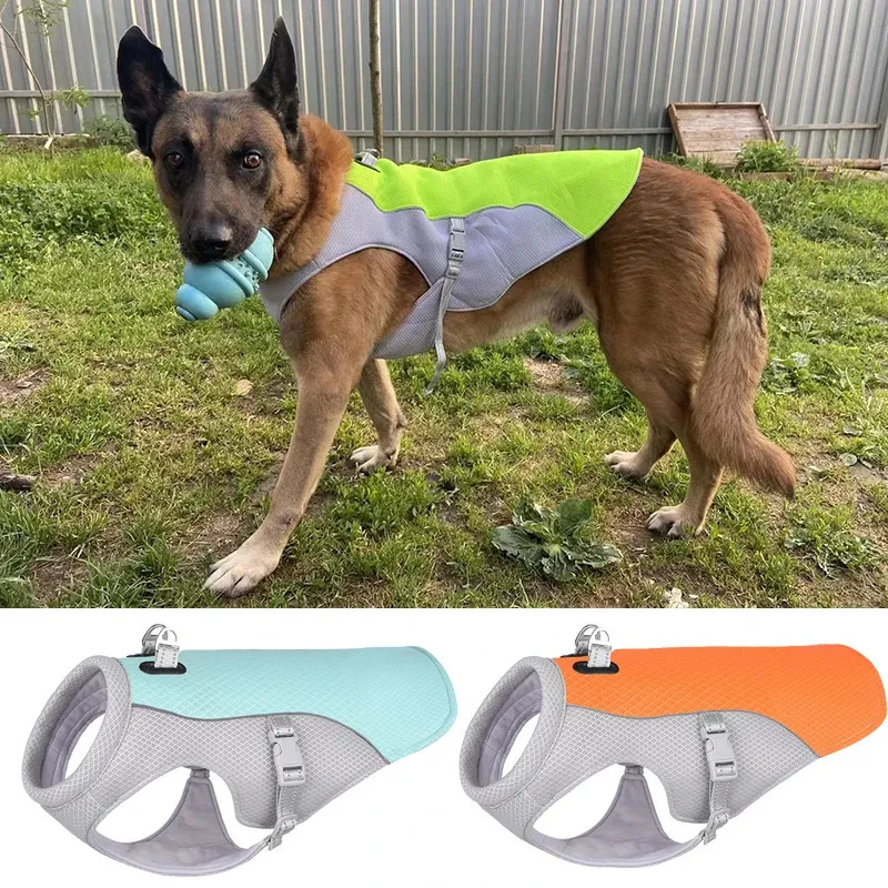 Roupas frias para cães médios para cães de cães médios Prevenção de nestragem de cão respirável Capinho de colete de cão respirável Collie Shepherd Roupas 240415