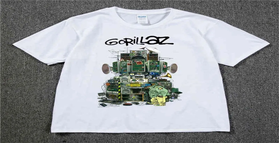 Gorillaz t gömlek uk rock grubu gorillazs tshirt hiphop alternatif rap müzik tişört the nownow yeni albüm tshirt pure cotton30777392