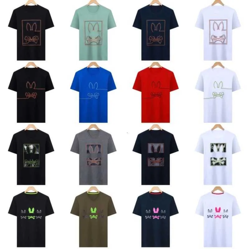 Psychologiczne koszule króliczki projektant Męsak T-shirt moda USA High Street krótkie rękaw Psyco Rabbit Clothing Streetwear ODG2