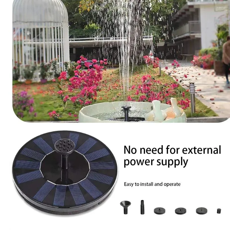 Decorações de jardim Solar Flutuating Water -Fonte Ponto Multifuncional Ponto para Piscina Externa