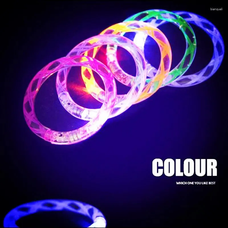 Party -Dekoration Blitzarmband 7pcs/Los Plastik -LED -Armband für Clubfaden Buntes Spielzeuggirl -Jungen Geschenk glühen im Dunkeln