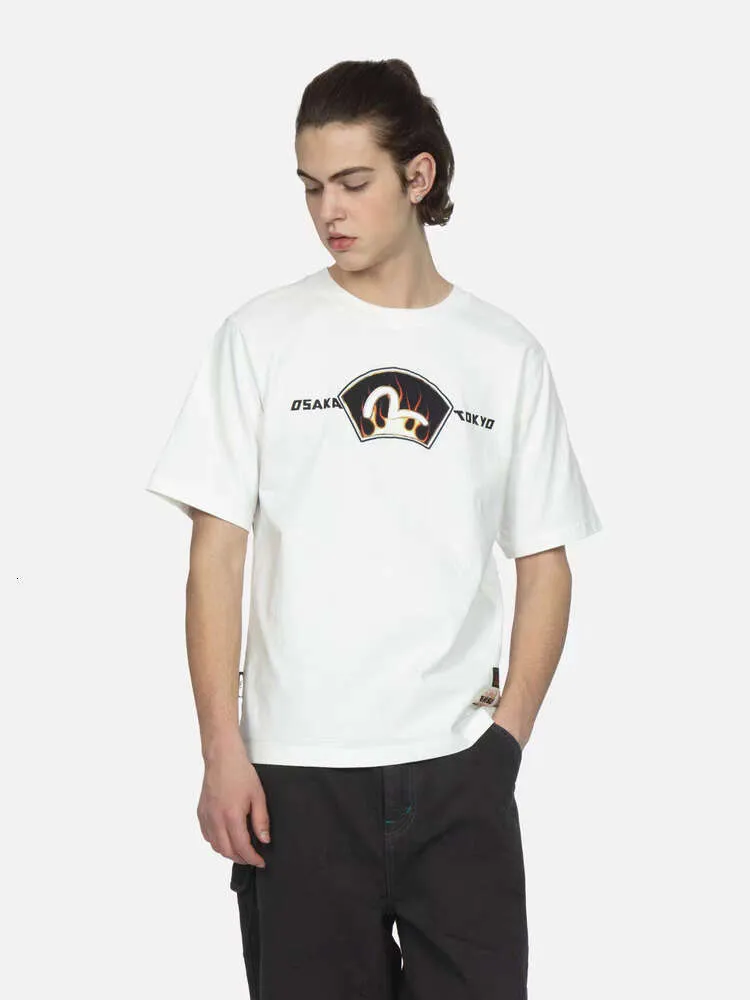 Fushen 2023 Nieuwe heren Little Seagull Boeddha Hoofd Printing Fashion Trend Leisure Round Neck Pure Cotton Short Sheeved T-Shirt For Men 211678