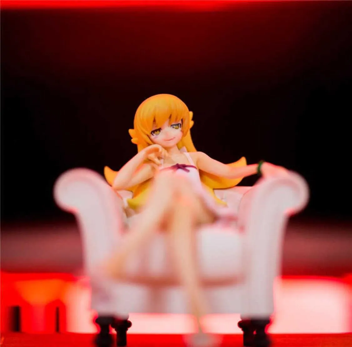 アニメ図12cm小売アニメモノガタリBakemonogatari Oshino Shinobu Painted PVCアクションフィギュアコレクションモデルおもちゃボアギフトQ9913152