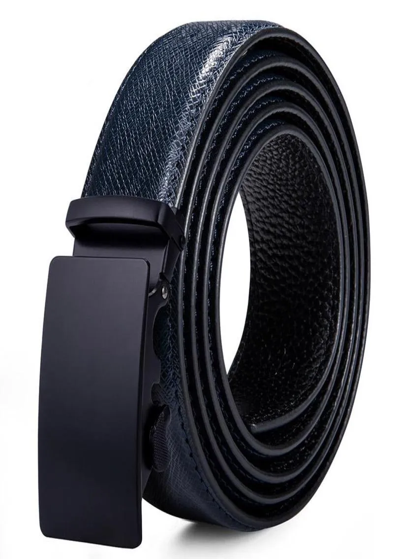 2020 NY BLÅ MEN39S DESIGNER SOLID LÄDER Fashion Belts For Men Metal Buckle Cowskin äkta läderbälte REAL BELTS2817205