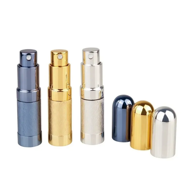 Nouveau 2024 10pcs 6 ml Balle Bull Perfume Perfume Bouteille Aluminium Tube vide Bouteille Cosmétique Portable Petite bouteille en verre de bouteille pour portable vide