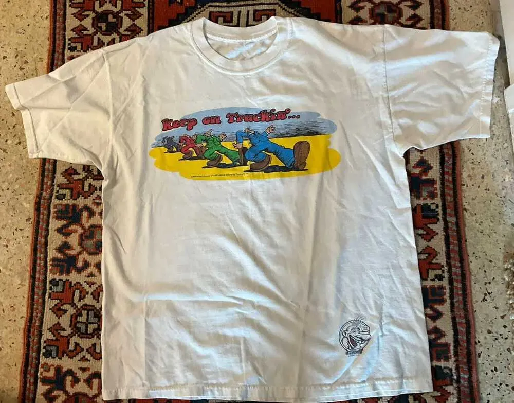 メンズTシャツR.クラムロバート1998レトロTシャツメンズSZ XLキープトラックアート90S Tシャツ（1）J240419