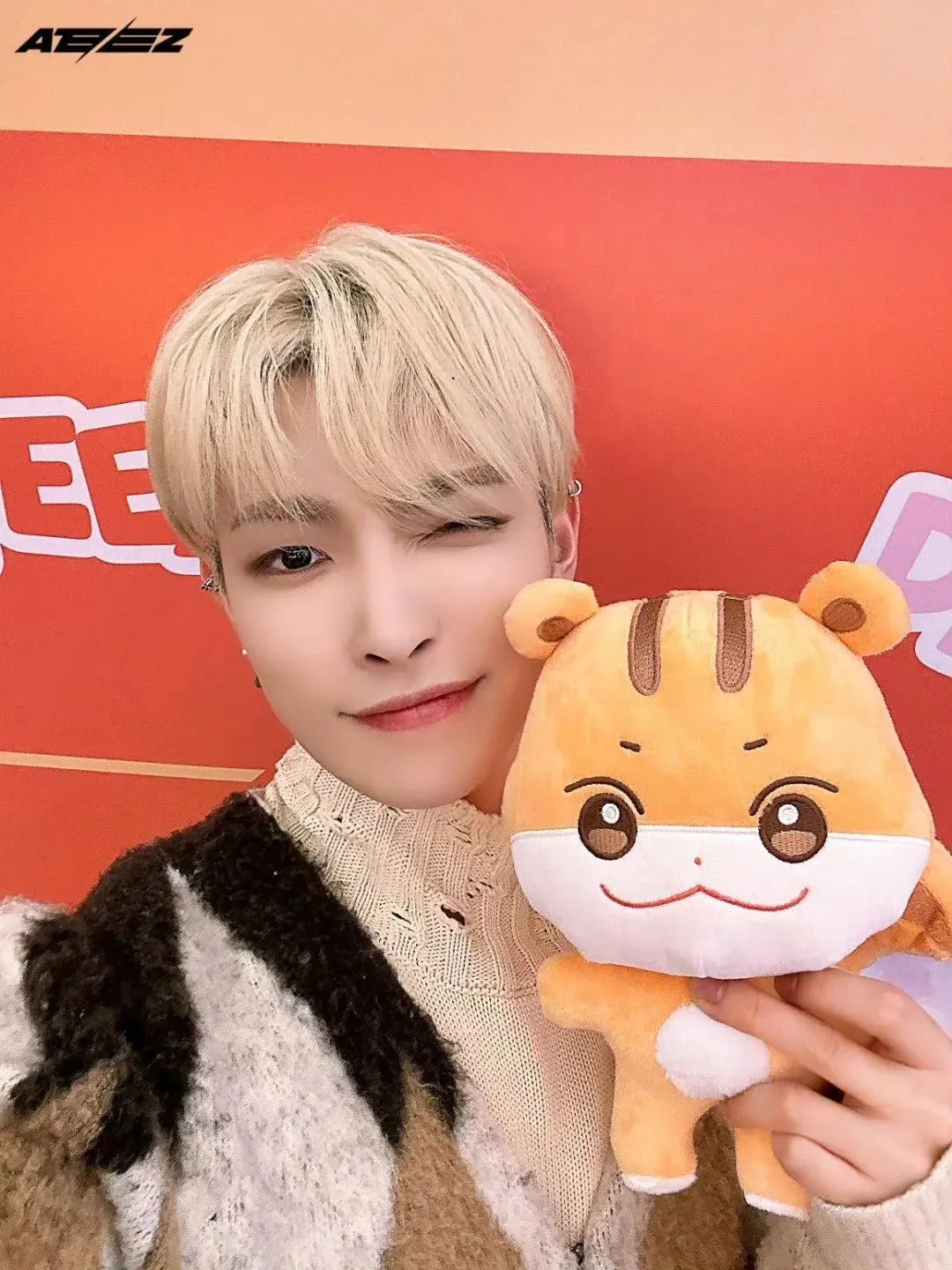 Kpop ATEEZ PopUp Store Doll 30CM Aniteez Cartoon Cute Soft