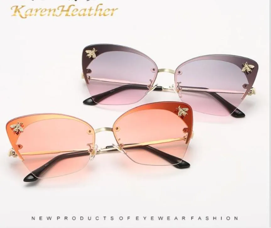 New frameless Sunglasses lady European and American Sunglasses2482258