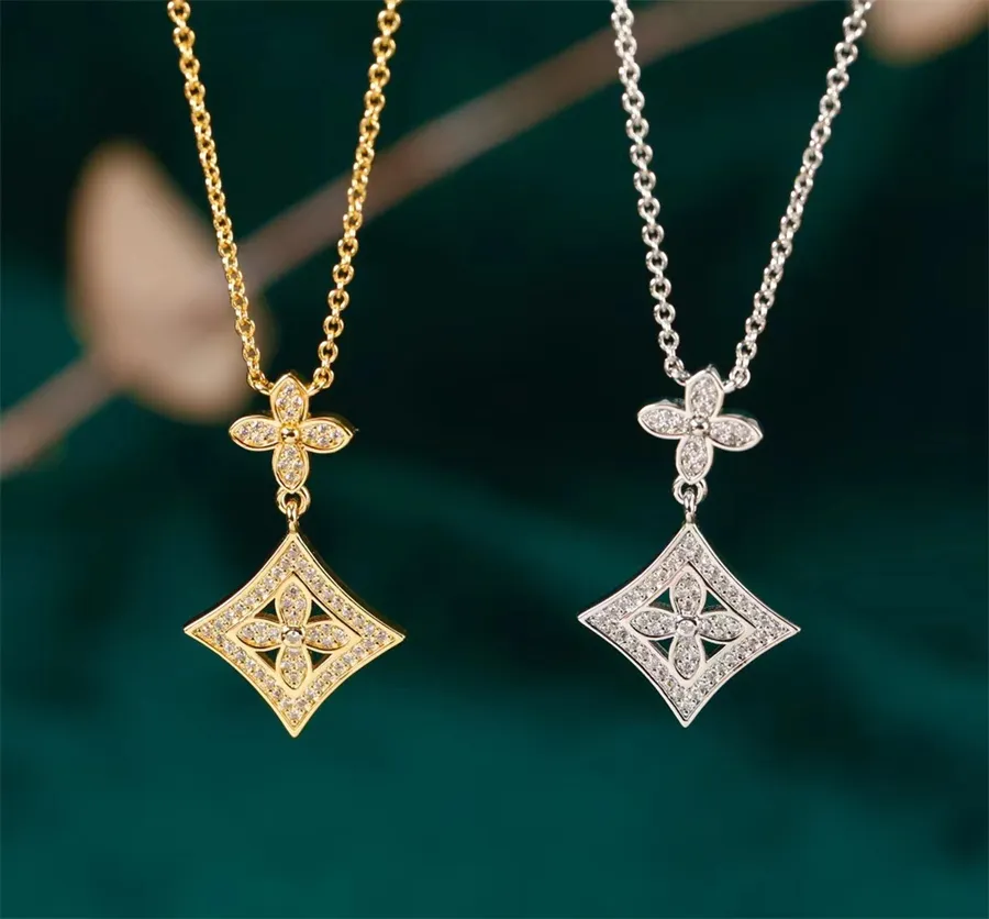 Designer ketting 18k goud vergulde luxemerk klassiek niet -vervagende hang ketting roestvrijstalen sieraden ketting originele voortreffelijke geschenkdoos