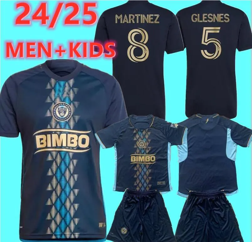 24 25 Philadelphia Soccer Jerseys Union Football Shirt 2024 2025 Home Away Gazdag Bedoya Carranza Uhre Martinez McGlynn Glesnes Perea Men Set Kids Kit Kit Uniforme 888