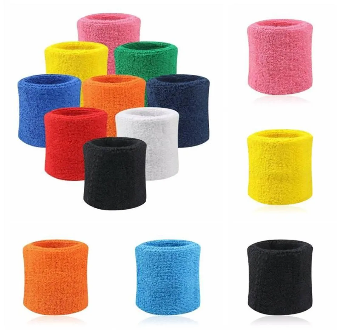 5 -stcs polsbandjes sport sweatband handband zweetpols ondersteuning brace wraps bewakers voor gym volleybal basketbal 5678766